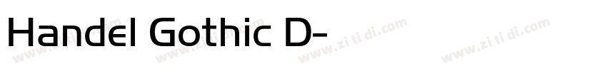 Handel Gothic D字体转换